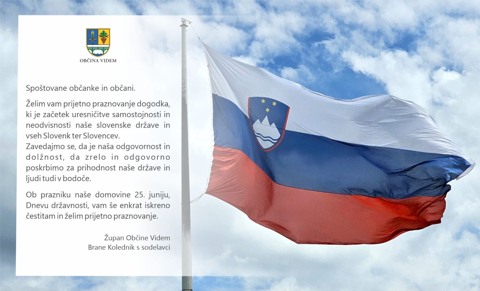 Čestitka ob Dnevu državnosti 2024